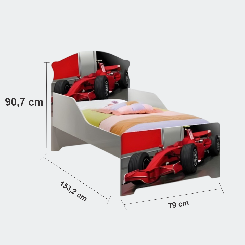 CAMA JUVENIL LIVIA CARROS - BRANCO ADESIVADA 02