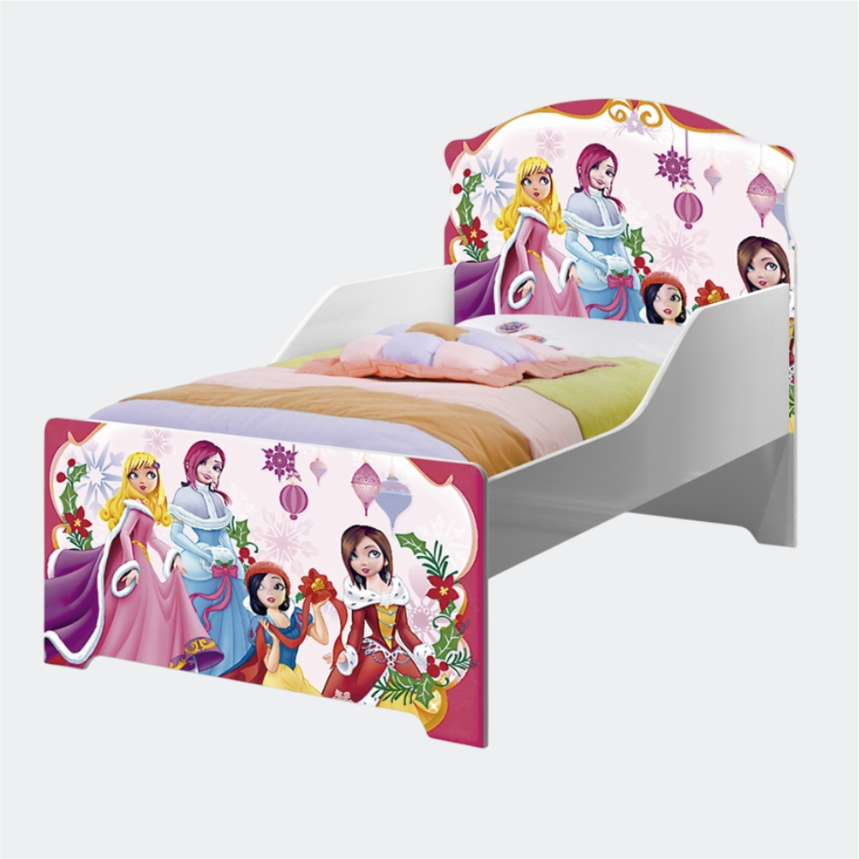 CAMA JUVENIL LIVIA PRINCESAS - Branco adesivada