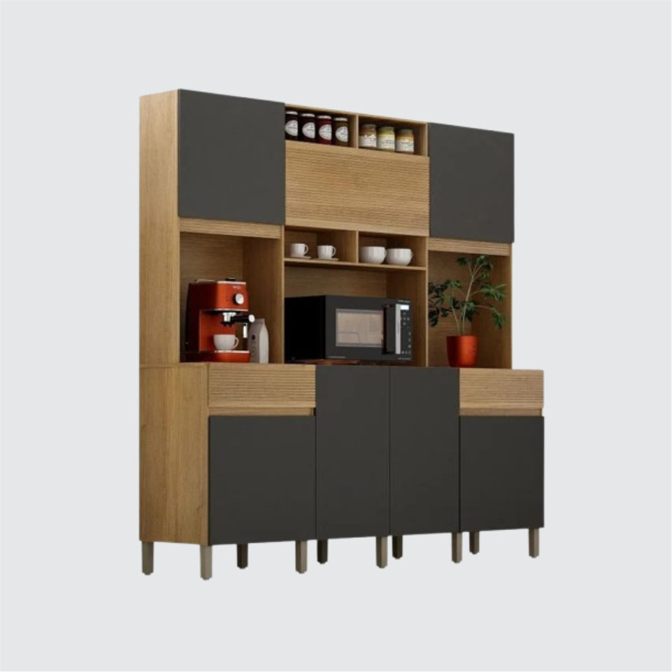 armario de cozinha esmeralda - grafite