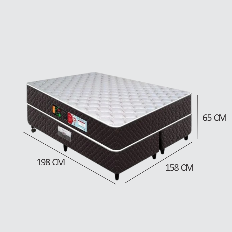 CONJUNTO BOX QUEEN COM COLCHÃO ESPUMA SLEEP MAX D45 02