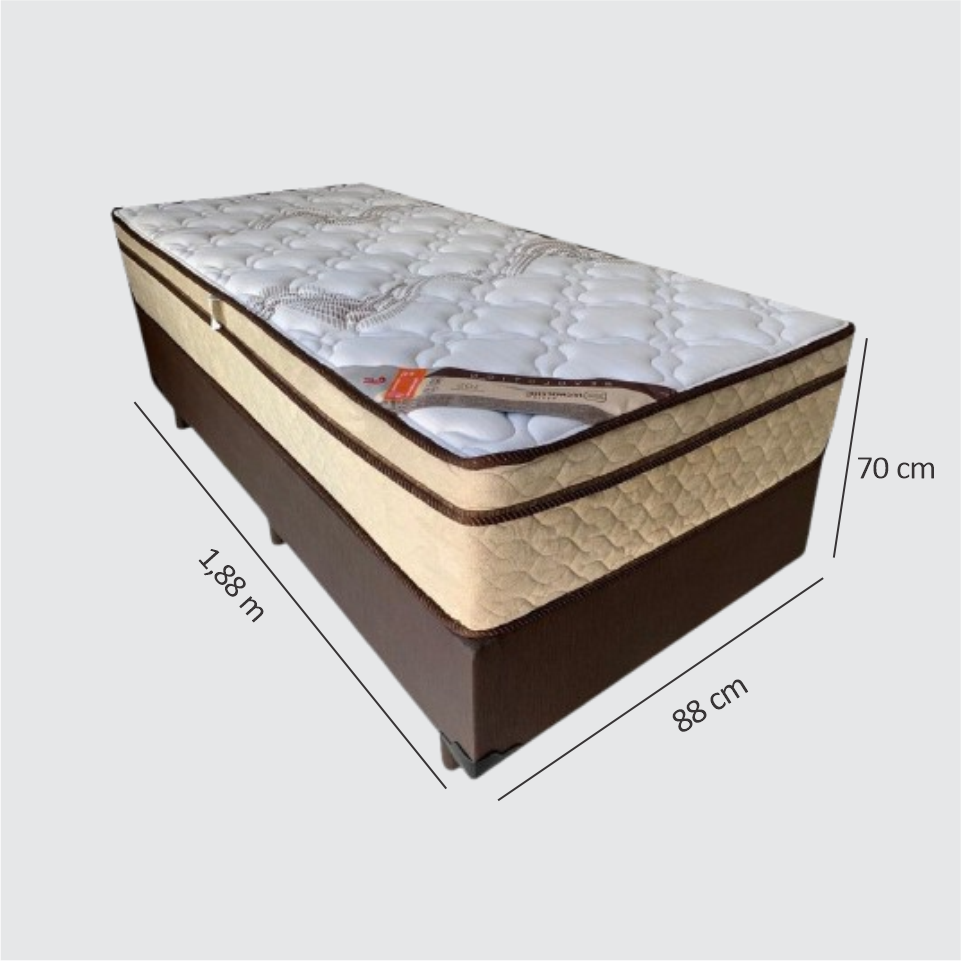 conjunto box solteiro com colchão molas ensacadas revolution tecnopedic