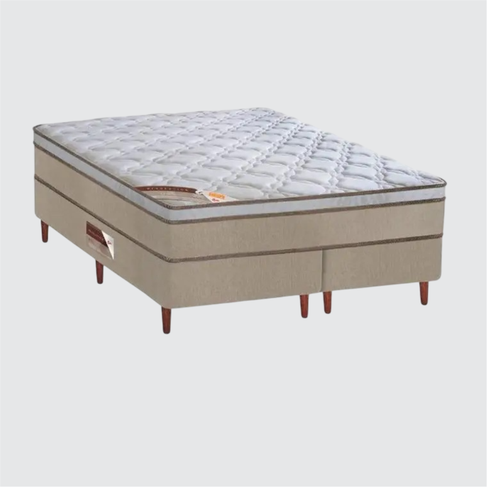 CONJUNTO BOX C COLCHÃO MOLAS ENSACADAS REVOLUTION TECNOPEDIC KING