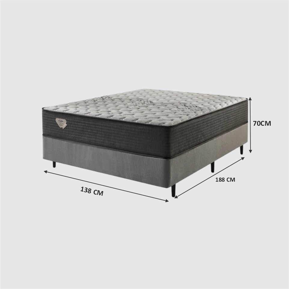 CONJUNTO BOX CASAL MOLAS ENSACADAS RELAX COMFORT medida