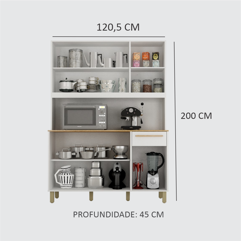 COZINHA RUBI BRANCO MEDIDA