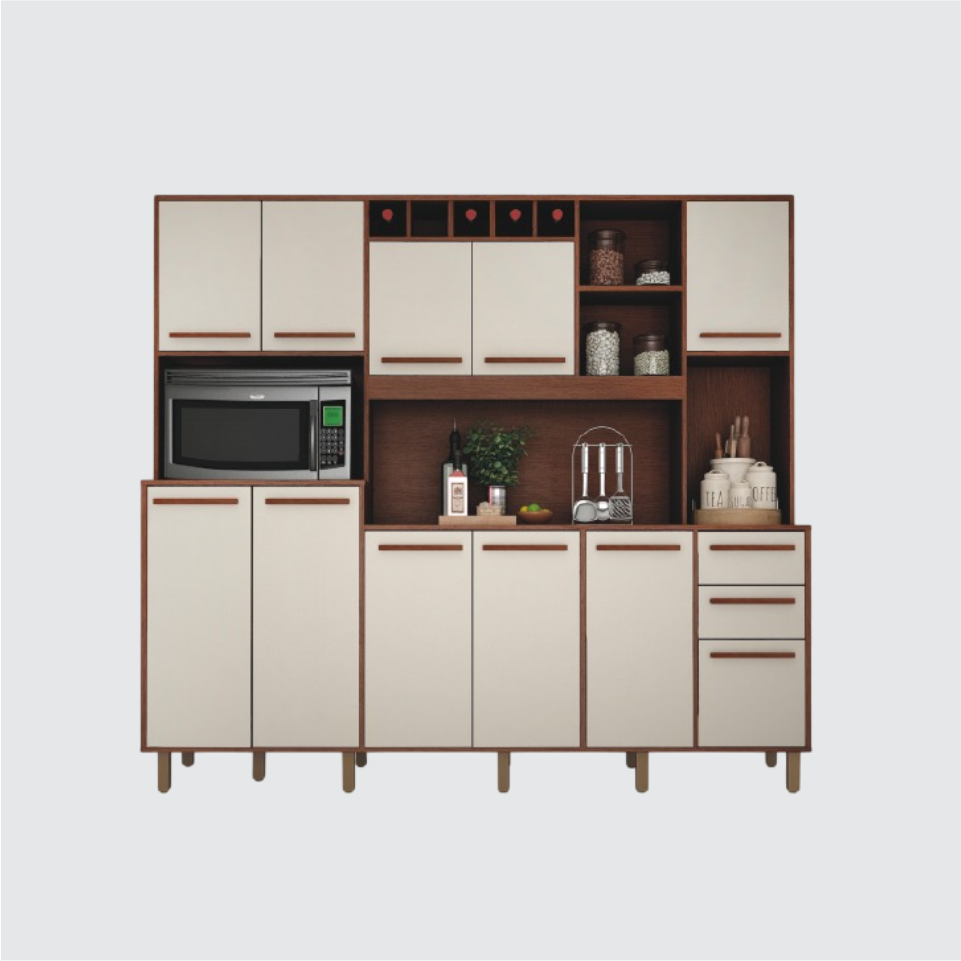 cozinha petra COR IMBUIA LINHEIRO OFF WHITE