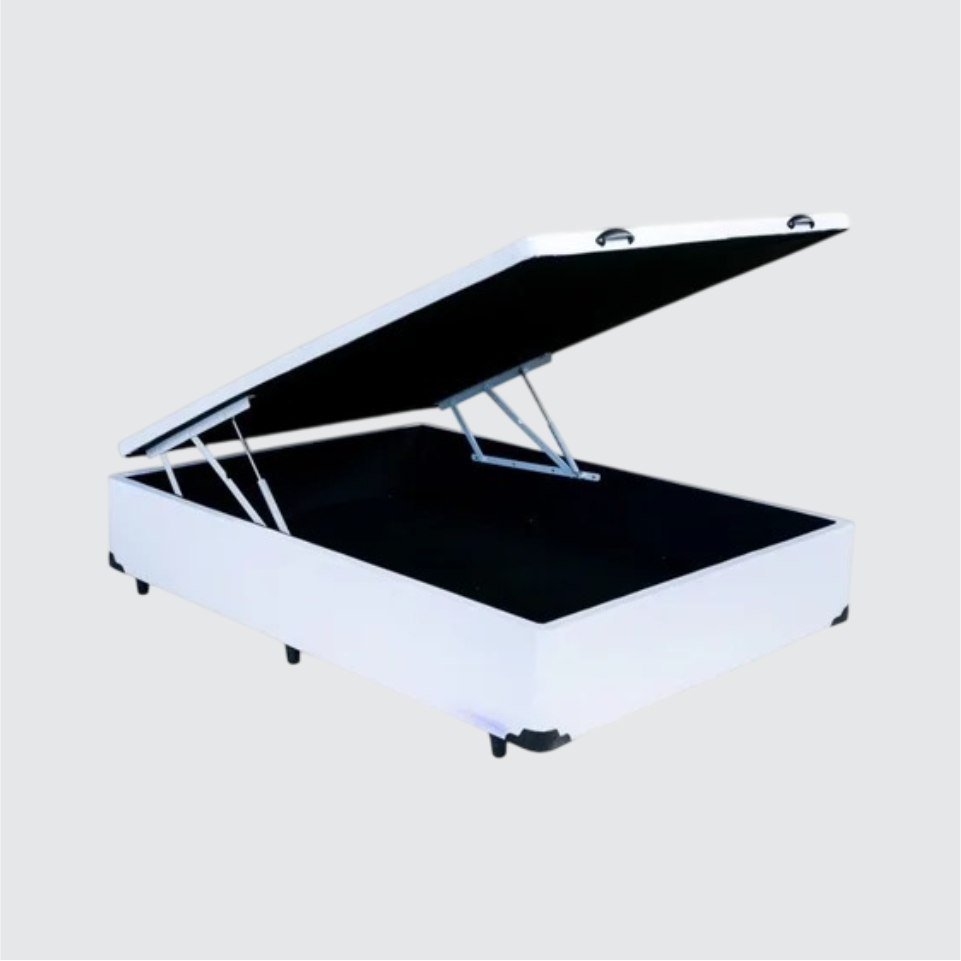 BASE BOX BAÚ VIUVA 1,28 CORINO BRANCO