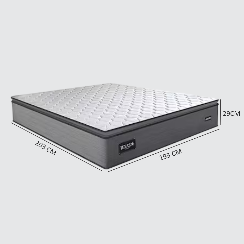 COLCHÃO KING MOLAS ENSACADAS TEXAS medidas