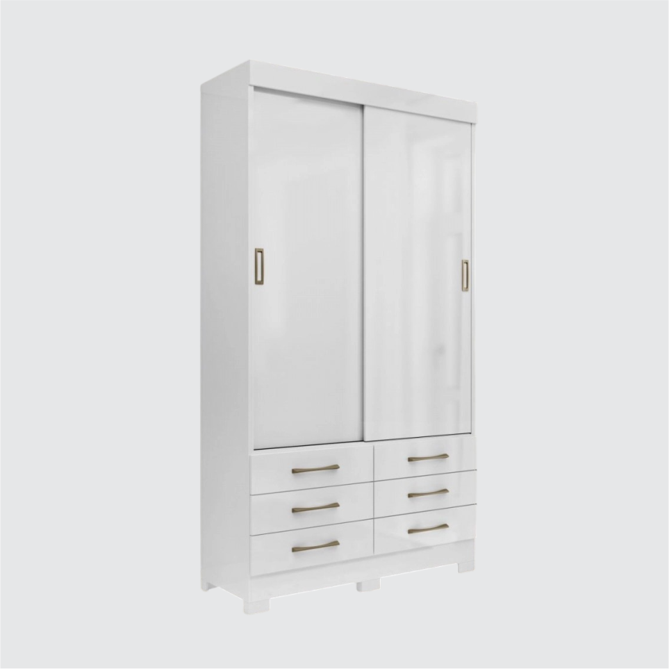 GUARDA ROUPA NEVADA NEW MOSCOU SEM ESPELHO branco