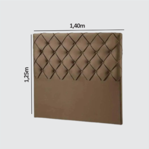 CABECEIRA ESTOFADA MIAMI CASAL VELUDO MARROM 704