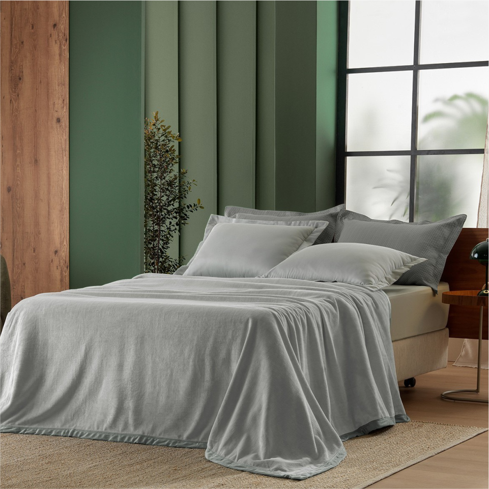 COBERTOR CASAL CETINATTO GOLDEN COR PRATA - 1,80 X 2,20M