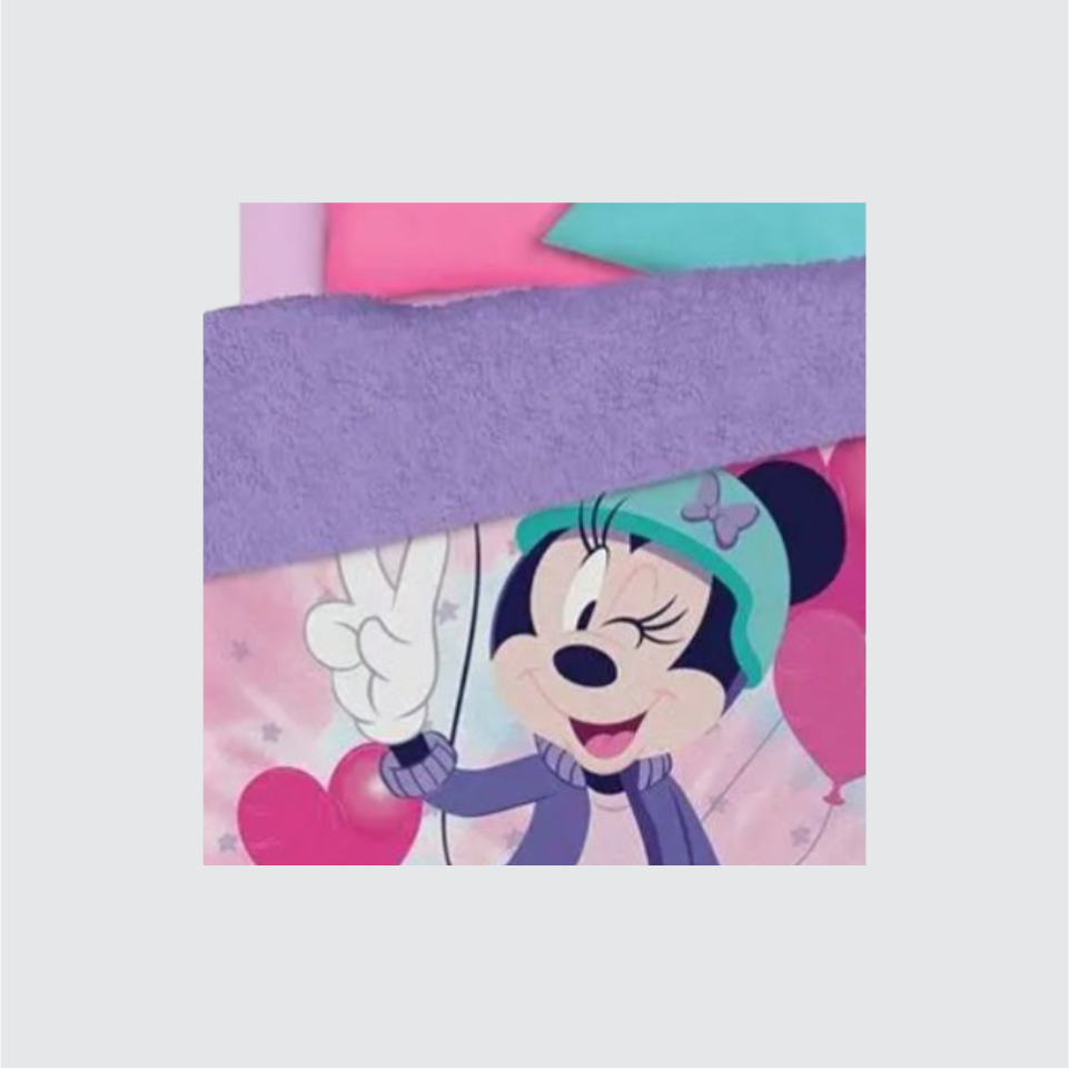 EDREDOM SOLTEIRO LÃ DE CARNEIRO - MINNIE.