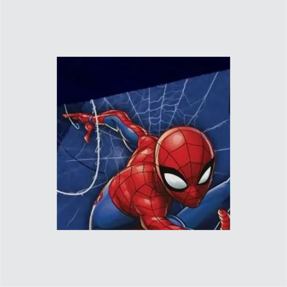 EDREDOM SOLTEIRO LÃ DE CARNEIRO SPIDER MAN .