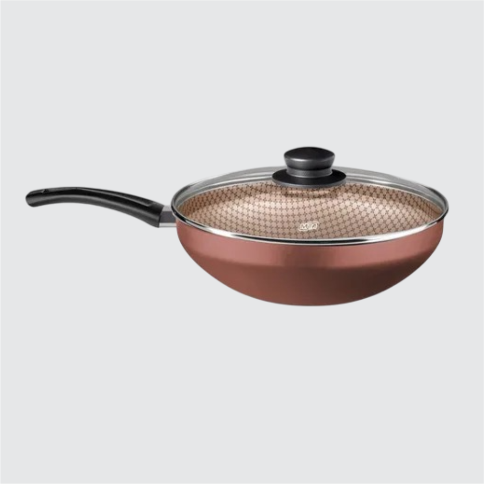 Frigideira work antiaderente cor grafite - chocolate - cereja .