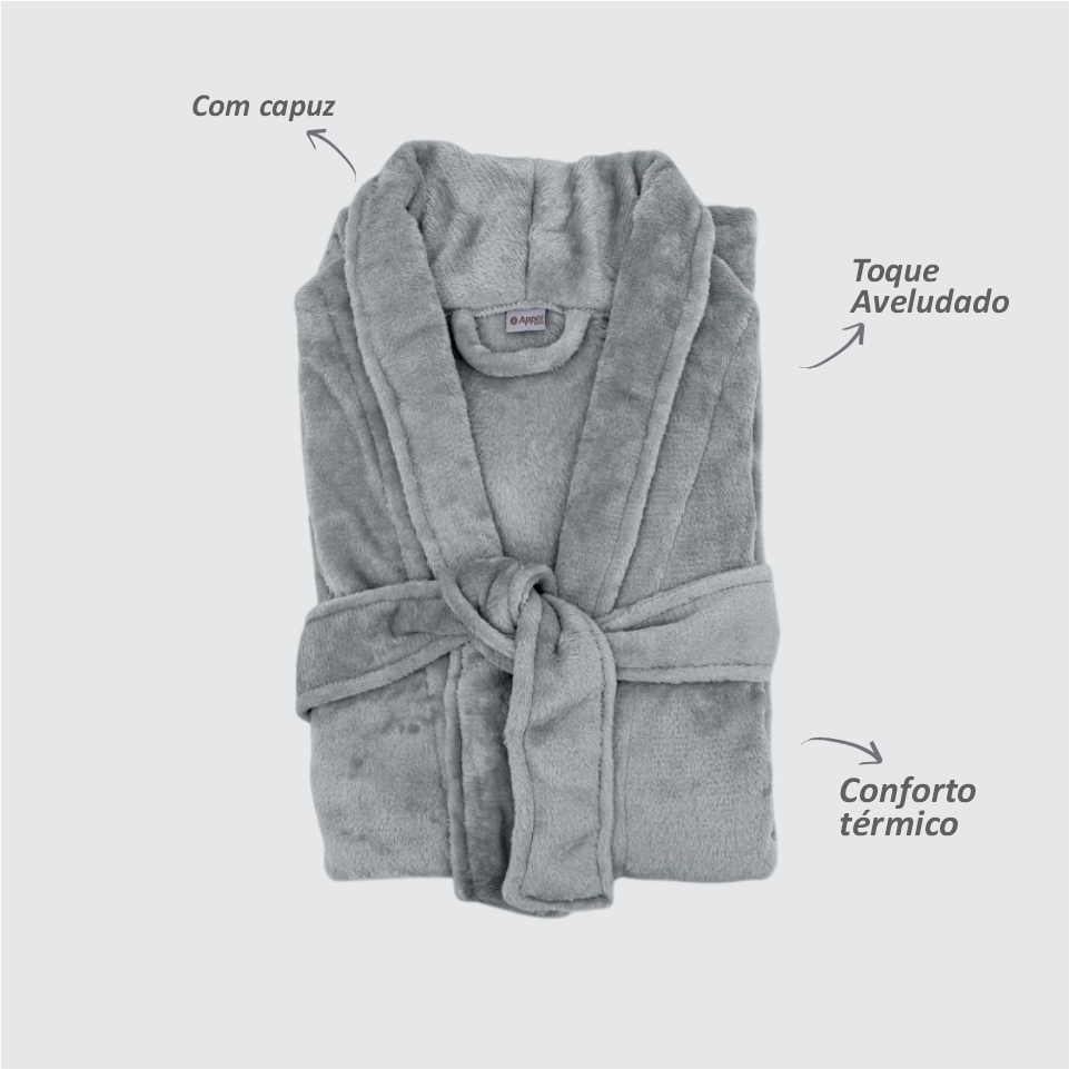 OUPÃO DE MICROFIBRA CHARME TAMANHOS P M e G - COR METAL