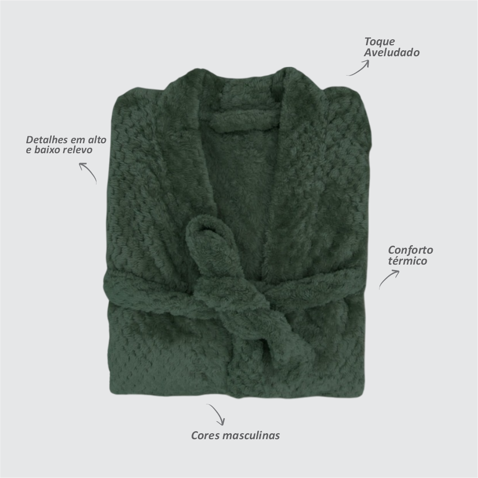 ROUPÃO DE MICROFIBRA FLANNEL POLLO TAMANHOS M G E GG - Pinnus