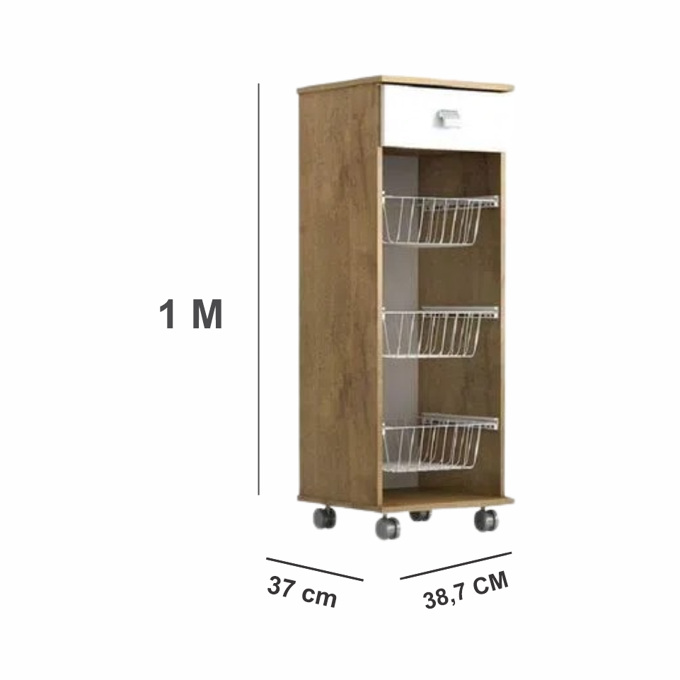 Fruteira Talita cor Castanho com Branco.