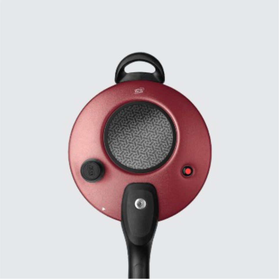 Panela de Pressão visor fecha externo Cor Cereja - 4,5 litros antiaderente..