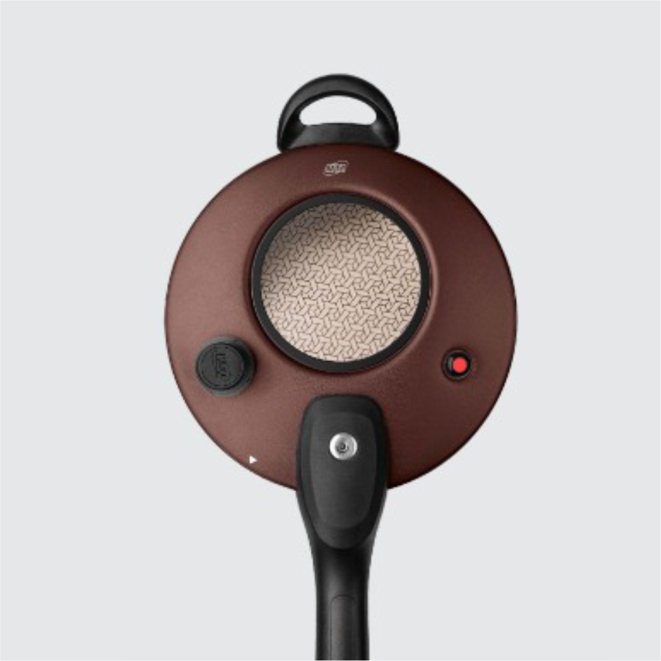 Panela de Pressão visor fecha externo Cor chocolate - 4,5 litros antiaderente..